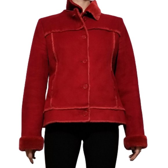 Jackets & Blazers - Sherpa Warm Suede Coat Size M